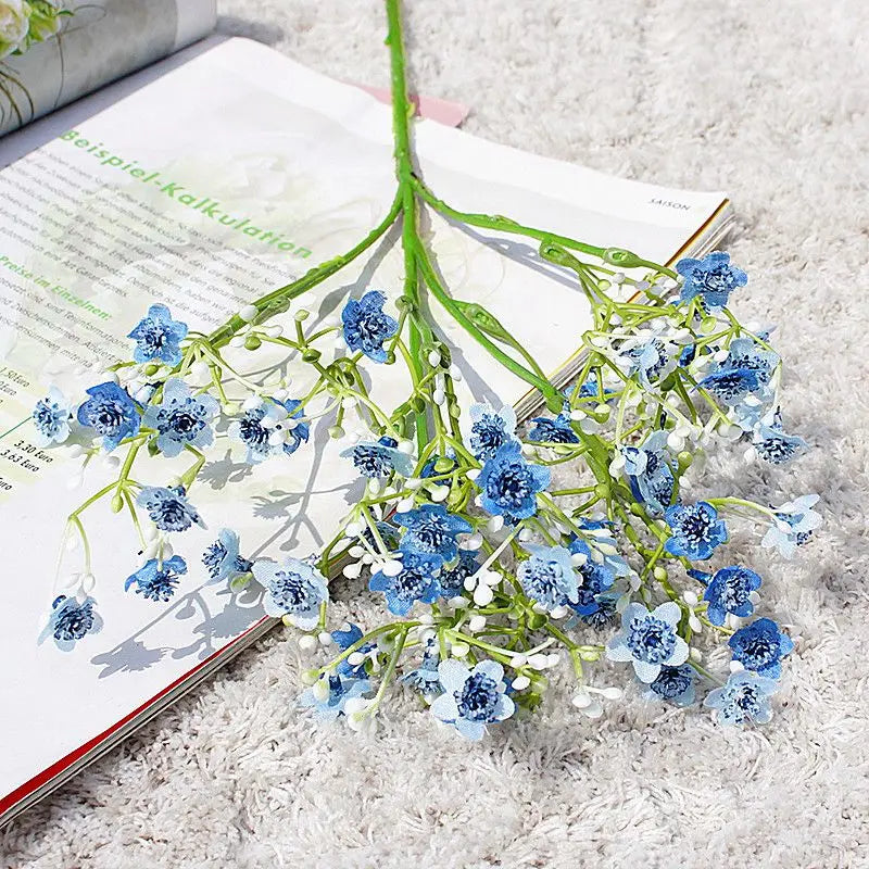 1 Bundle Gypsophila Bride Holding Plastic Flower Wedding Vases for Home Decor Accessories Ornamental Flowerpot Artificial Plants