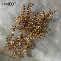 Large 100cm Plastic Golden Sandalwood Leaf Artificial Plants Potted Eucalyptus Wedding Garden Home Decor Green Grass Photo Props