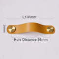 IHOMCASA Nordic Gold Brass Cabinet Knob Furniture Drawer Door Handle Kitchen Cabinet Pulls Wardrobe Handle Artificial Leather
