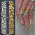 100pcs Punk Silver Pearl Beads Nail Art Charms 3D Half Round Flatback Nail Rhinestones Manicure Tips Crafts Nail Art Decoration