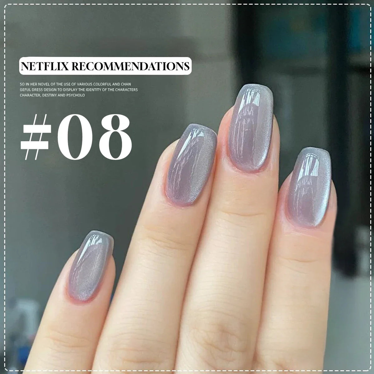 1-16PCS White Moonlight Glass Bead Nail Cat's Eye Gel Magnetic Satin Gel Polish 16-Colors Soak Off Glitter Manicure Varnish
