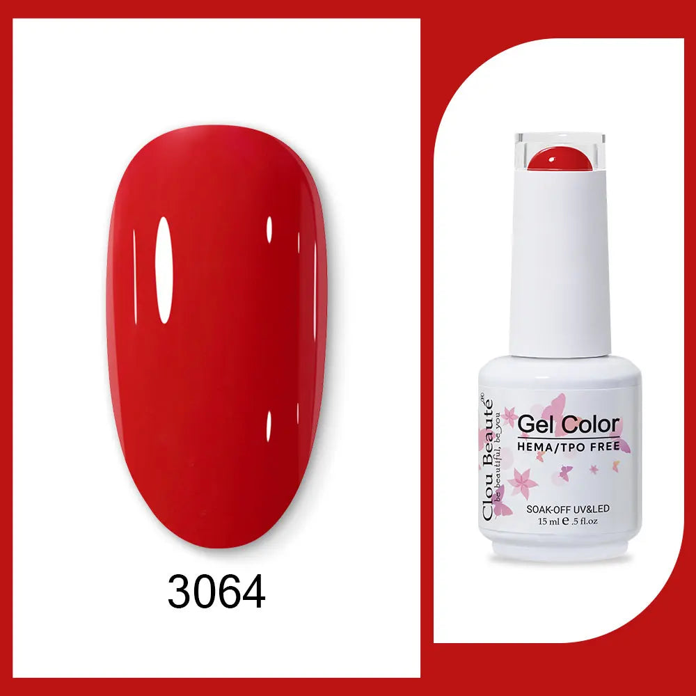 Clou Beaute TPO FREE Nail Gel Polish High Pigment Nail Art Supply Spring Summer Pastal Color Varnish UV Gel Clear Base Top Coat