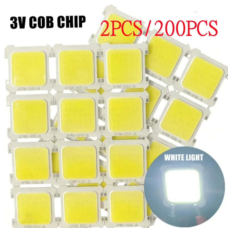 2~200PCS/lot LED COB Integrated Chip 3V Portable Camping Light High Brightness White Light Spotlight Light LED Bulb Accessories