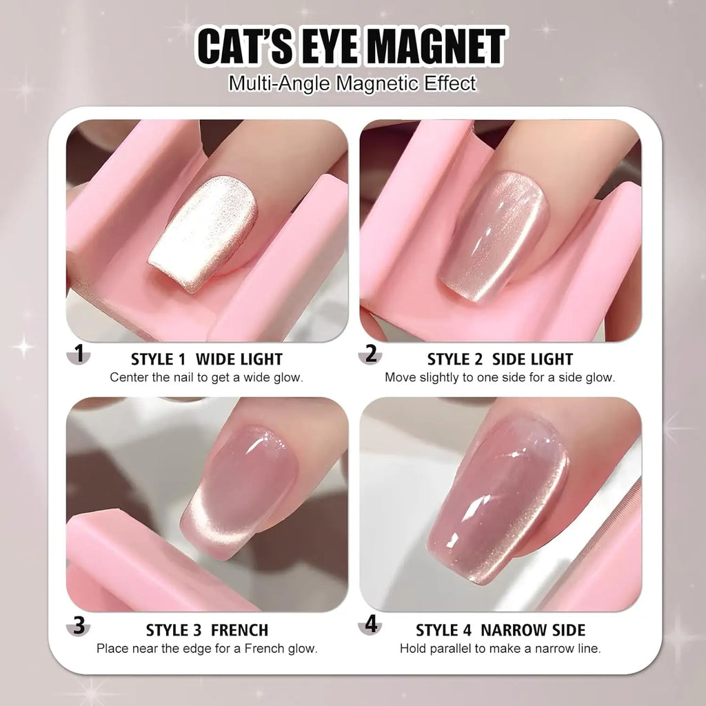 DIY Cat Eye Magnet Tool Nail Art Magnet Stick for DIY Magnetic Cat Eye Gel Special Velvet 5D Nail DIY Tool French Nail UV