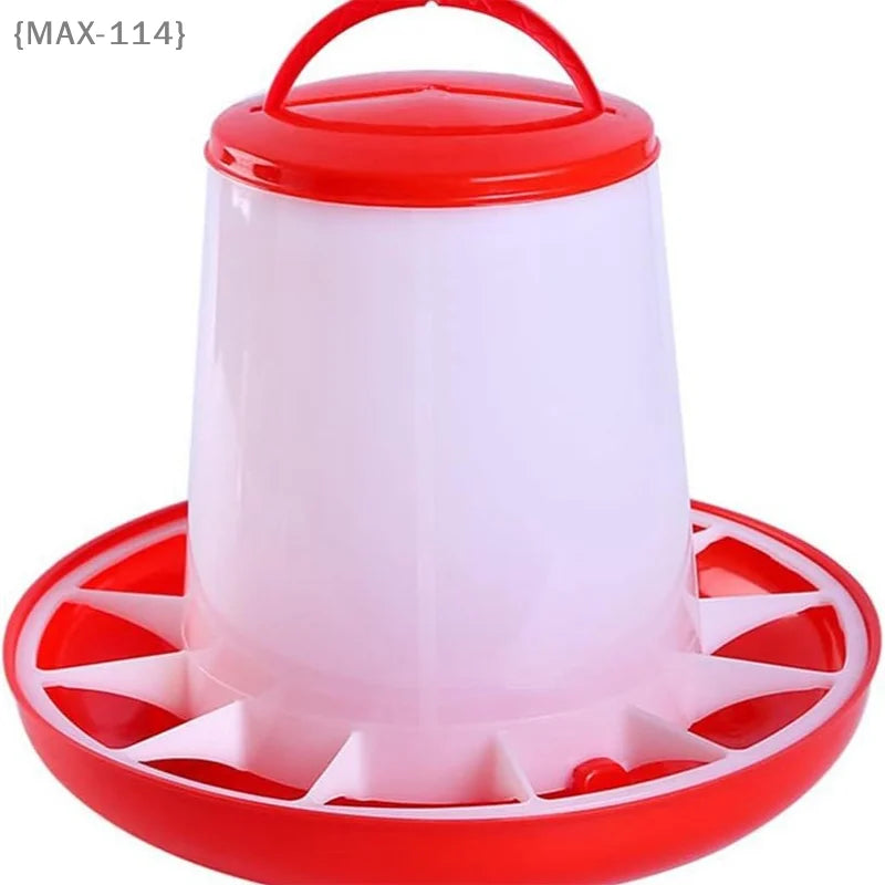 【MAX-114】1-10kg Automatic Chicken Feeder Bucket - Rooster Hen Feeding Device for Farm Animal Poultry Quail Pigeon Supplies【WX】