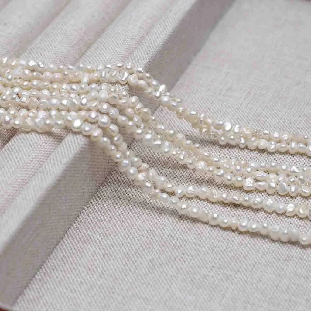 3-4mm Irregular Shape Natural Freshwater Pearl Loose Beads for Jewelry Making Supplies DIY Women Necklace Bracelet Accessories