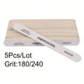 50Pcs Wooden Nail File Professional Sanding Buffer Files 100/180/240 Double Side For Salon Manicure Pedicure UV Gel Tips Tools
