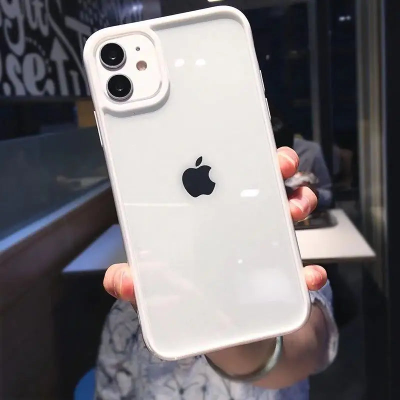 Color Transparent Shockproof Phone Case For iPhone 12 13 14 15 Mini 11 Pro Max XR X XS Max 6 6s 7 8 Plus SE Soft Back Cover Case