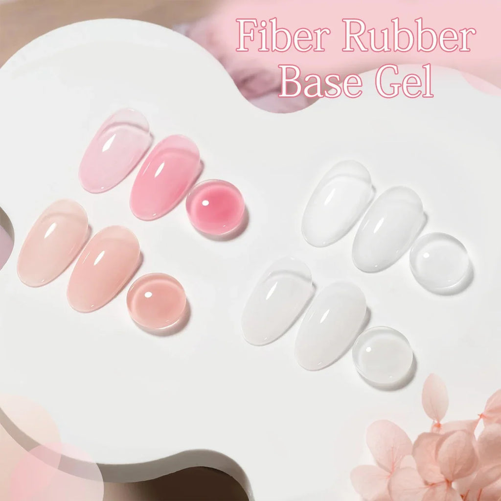 Groillim Hypoallergenic Fiber Base Gel - Fast-Curing Nail Gel, Formaldehyde-Free, Transparent Activator, Removable, Suitable for