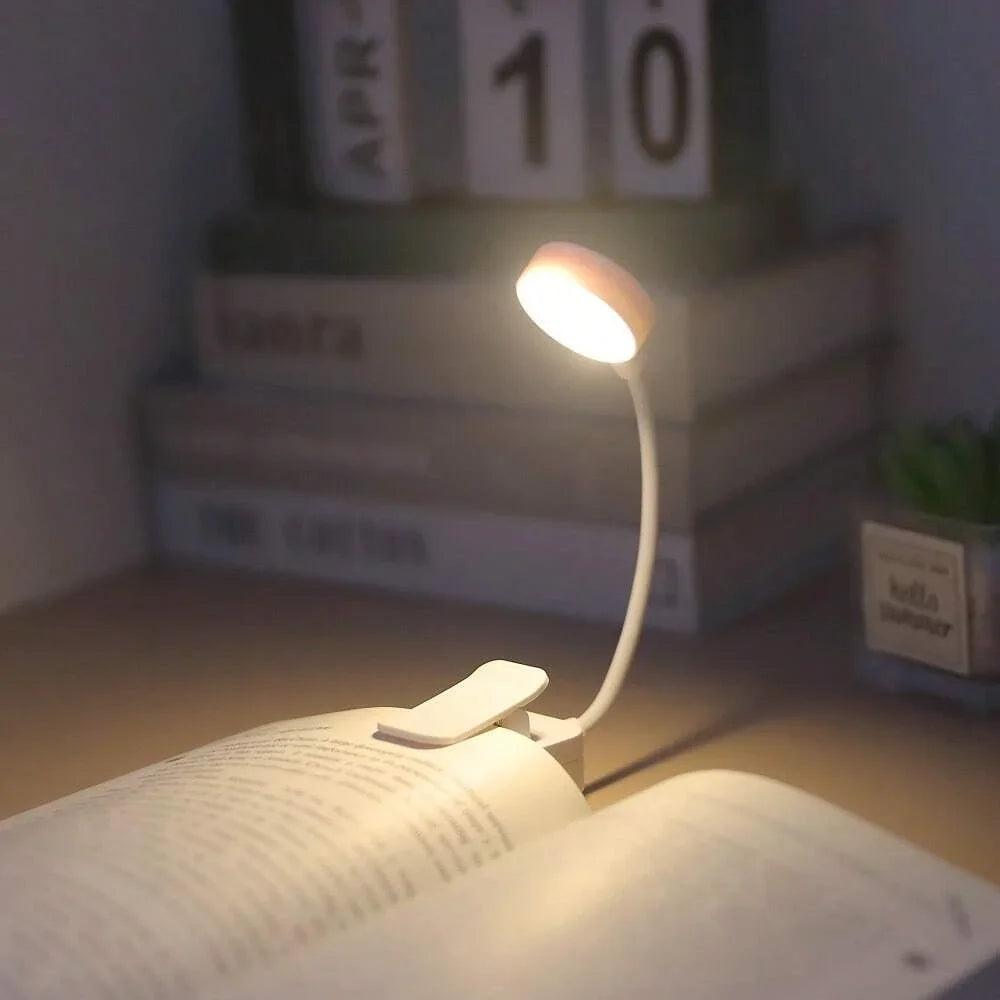 Mini LED Reading Book Light Table Lamp 3 Modes Adjustable Eye Protection Clip-On Study Reading Lamp for Travel Bedroom Book