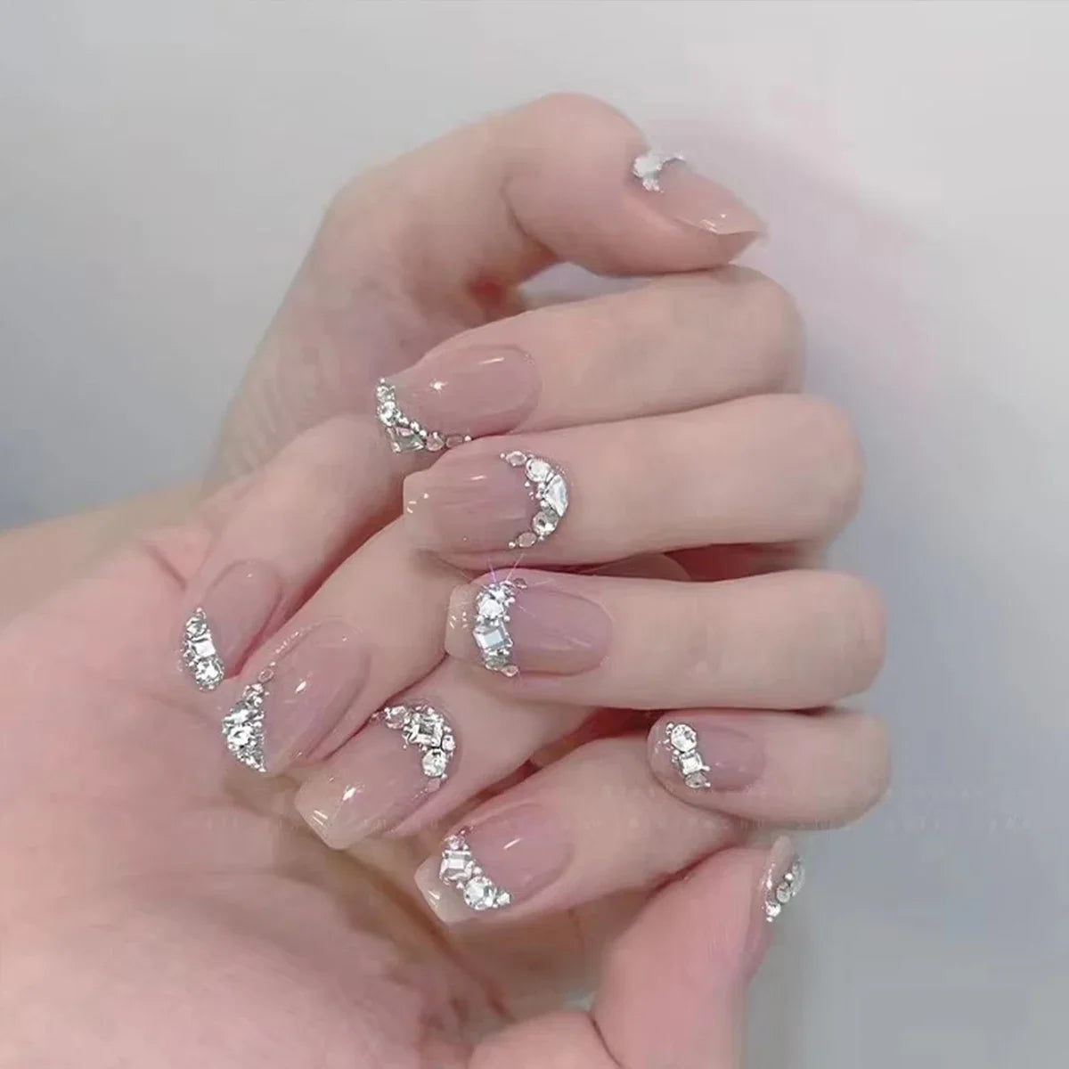 1/4pcs Nail Accessories Set Multi Shape Crystal Pink Water Diamond Round Bead Diamond Jewelry Nail Art Creation Decoration