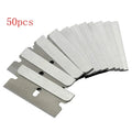 50pcs 100pcs Razor Blade Scraper Metal Glass Glue Cleaner Remover Knife Replacement Carbon Steel Blade Car Tinting Tool