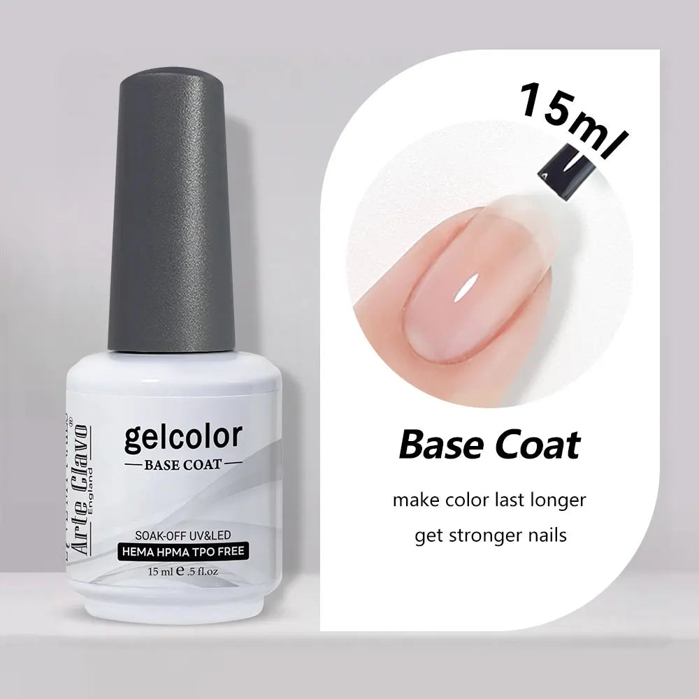 Arte Clavo HEMA TPO FREE 15ml UV LED Gel Nail Polish Soak Off Semi Permanent Daily Wear Universal Color For All Seasons Manicure