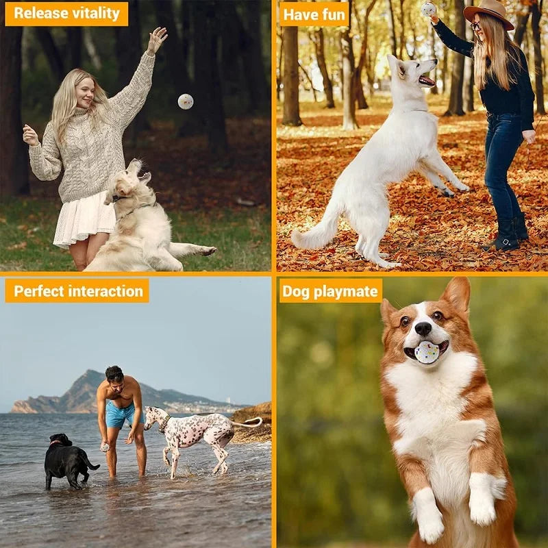 Dog Toy Ball Solid Bite Resistant Small Large Dog Toys High Elasticity E-TPU Pet Chew Solid Ball For Dogs Toys Pet Supplies
