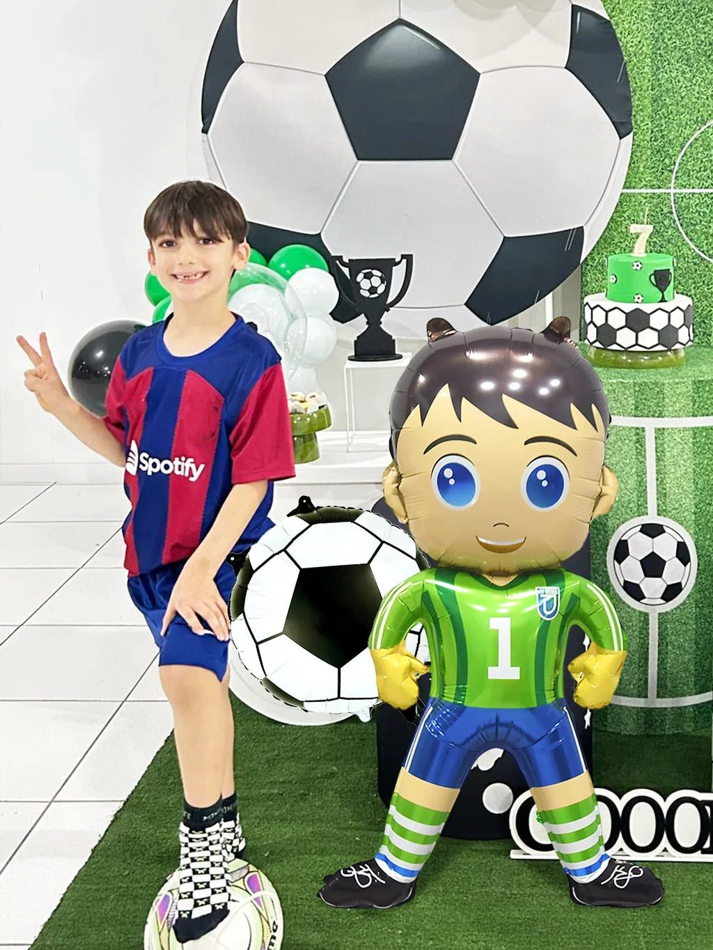 1/5pcs Cartoon Football Goalkeeper Aluminum Balloon Football Game Birthday Party Decoration Football Theme Party Boy Birthday