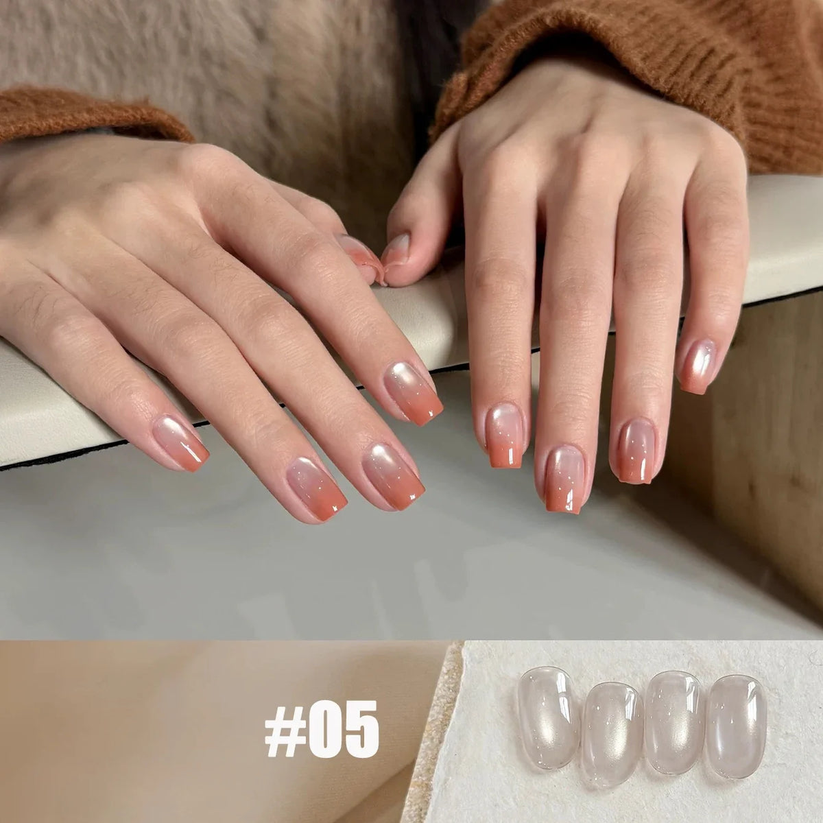 1-16PCS White Moonlight Glass Bead Nail Cat's Eye Gel Magnetic Satin Gel Polish 16-Colors Soak Off Glitter Manicure Varnish