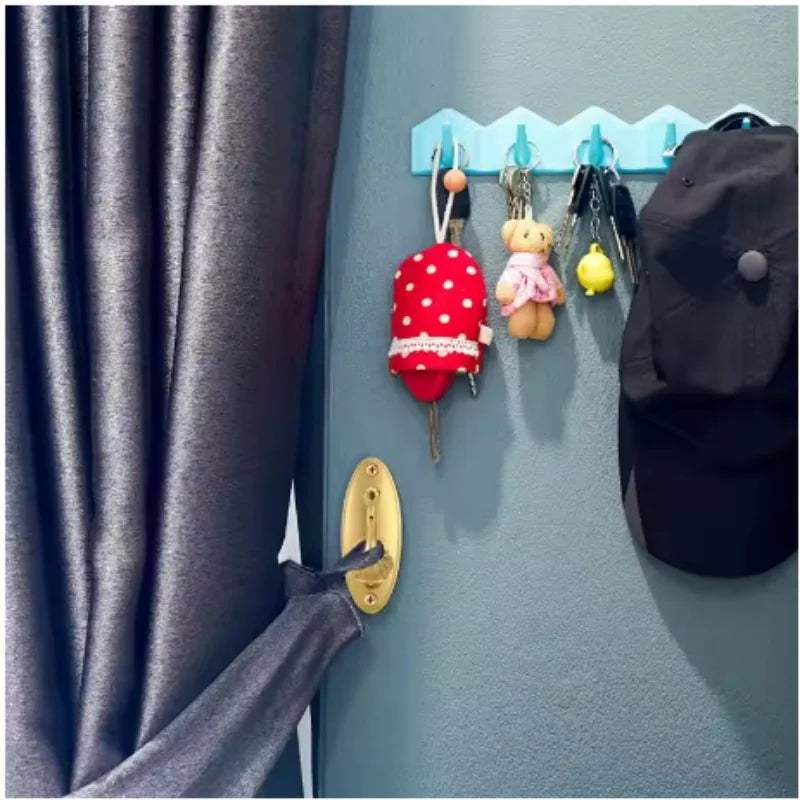 Retro European style curtain tie hooks retro swan gold hooks hangers storage racks brackets home accessories 2PCS