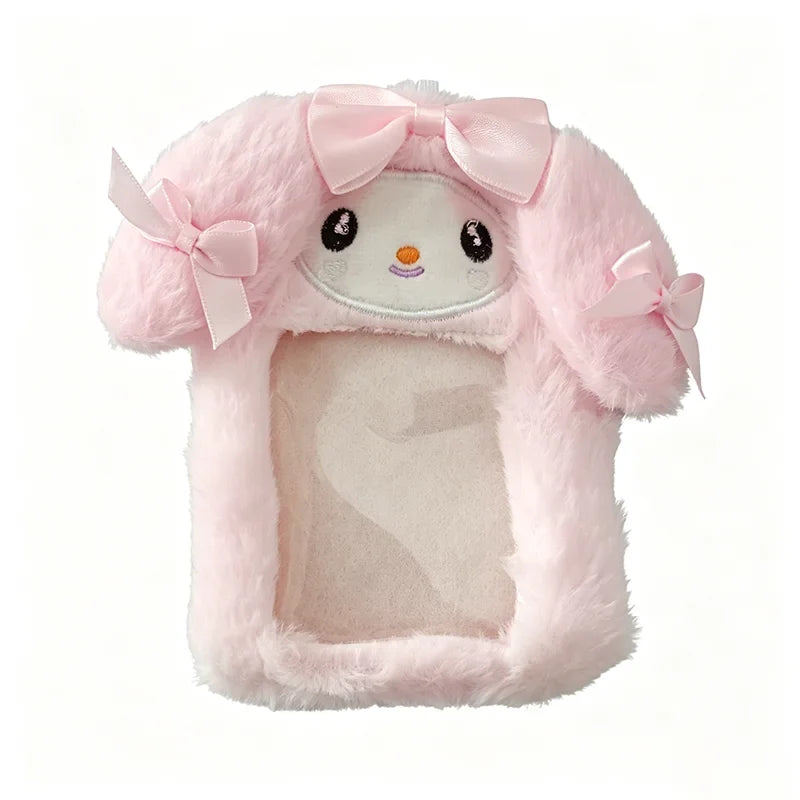 Japanese Style Sanrio Plush Card Holder, Cute Cartoon Campus Card Case for Students Portable Card Protector