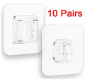 10/5/1 Pairs Double-Sided Adhesive Wall Hooks Hanger Strong Hooks Suction Cup Sucker Wall Storage Holder For Kitchen Bathroom