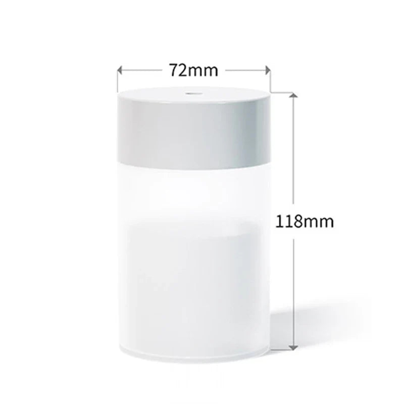 260ML USB Ultrasonic Humidifier, Mini Essential Oil Aroma Diffuser, Anion Mist Maker with Romantic LED Light, Portable Car Air P