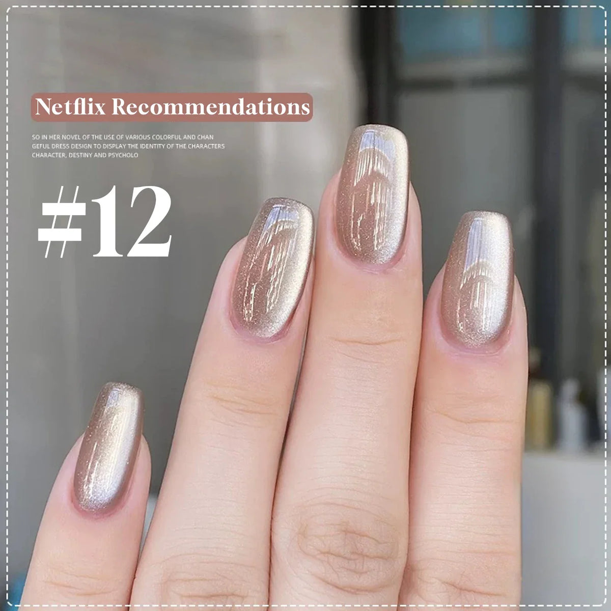 1-16PCS White Moonlight Glass Bead Nail Cat's Eye Gel Magnetic Satin Gel Polish 16-Colors Soak Off Glitter Manicure Varnish