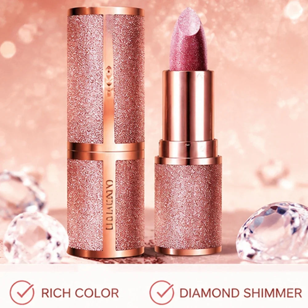 Rose Smoke Powder, Bright Starry Sky, Glossy Velvet Texture, Durable, Make Your Lips Shiny, Waterproof, Anti-fouling.lipstick
