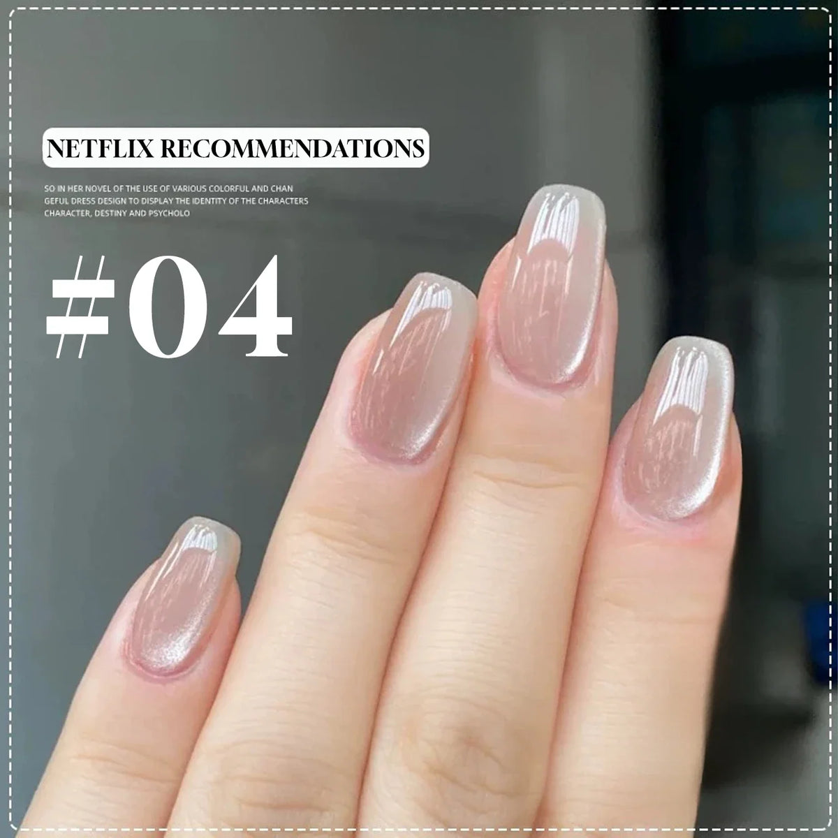 1-16PCS White Moonlight Glass Bead Nail Cat's Eye Gel Magnetic Satin Gel Polish 16-Colors Soak Off Glitter Manicure Varnish