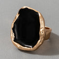 Tocona Bohemian Black Stone Joint Ring for Women Men Charms Dripping Oil Big Joint Ring Gothic Jewelry Accessories кольца 16916