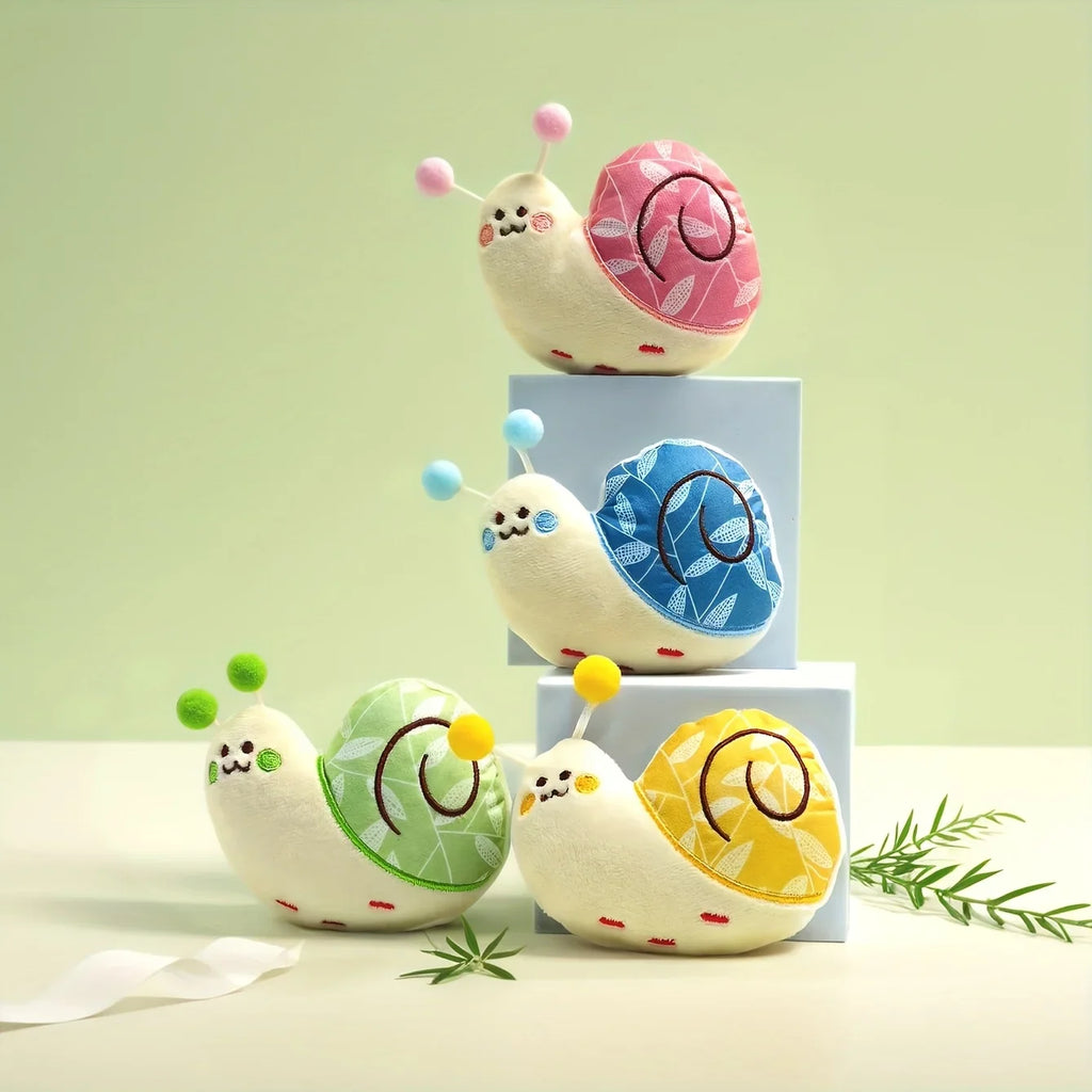 1pcs Cute Snail Shaped Toy for Dogs To Relieve Boredom, Interactive Teeth Grinding and Cleaning, Self Fun Pet Plush Toy