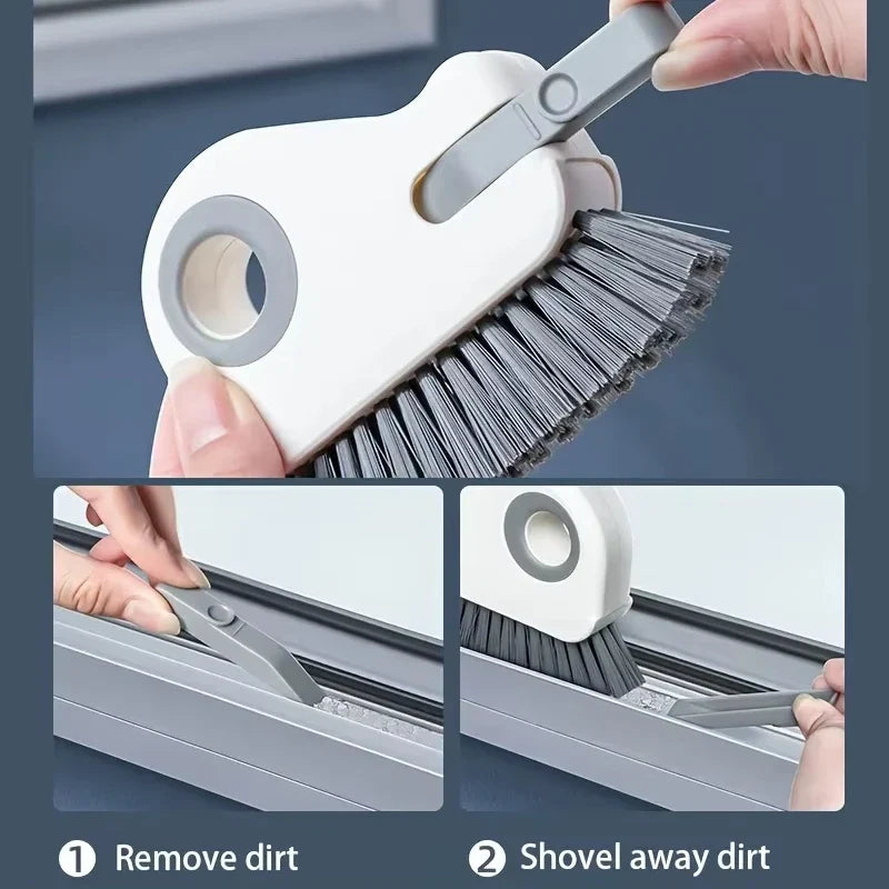 Cleaning Brush 2 in 1 Window Groove Cleaning Brush Detachable Window Track Cleaning Brush Efficient Door Groove Cleaning Tool