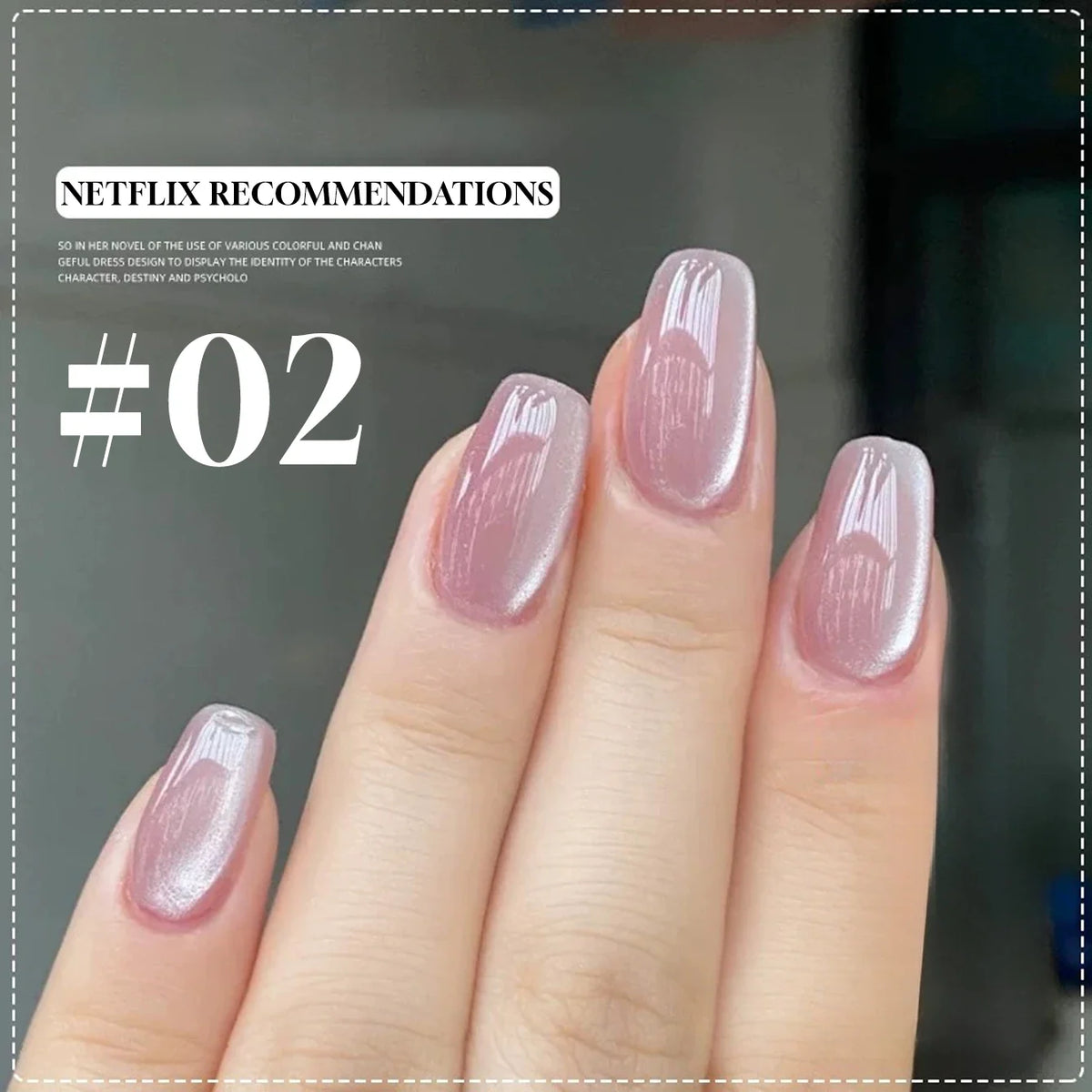 1-16PCS White Moonlight Glass Bead Nail Cat's Eye Gel Magnetic Satin Gel Polish 16-Colors Soak Off Glitter Manicure Varnish