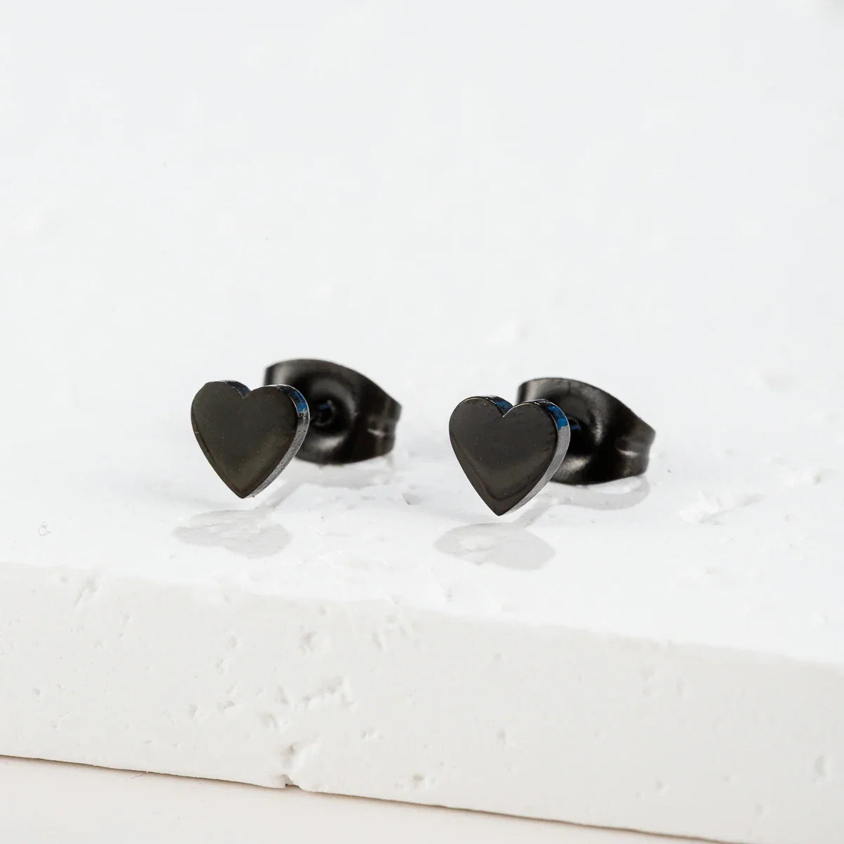 1 Pair Stainless Steel Earrings Trend Korean Sweet Heart Fashion Stud Earrings For Women Jewelry Party Friends Wedding Gifts NEW