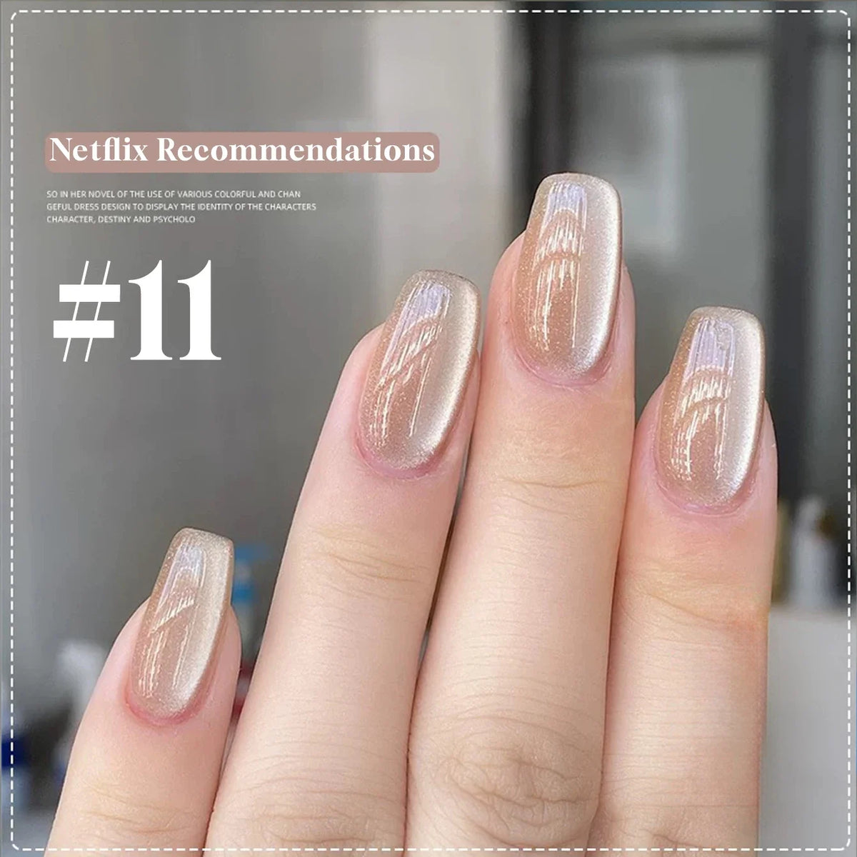 1-16PCS White Moonlight Glass Bead Nail Cat's Eye Gel Magnetic Satin Gel Polish 16-Colors Soak Off Glitter Manicure Varnish
