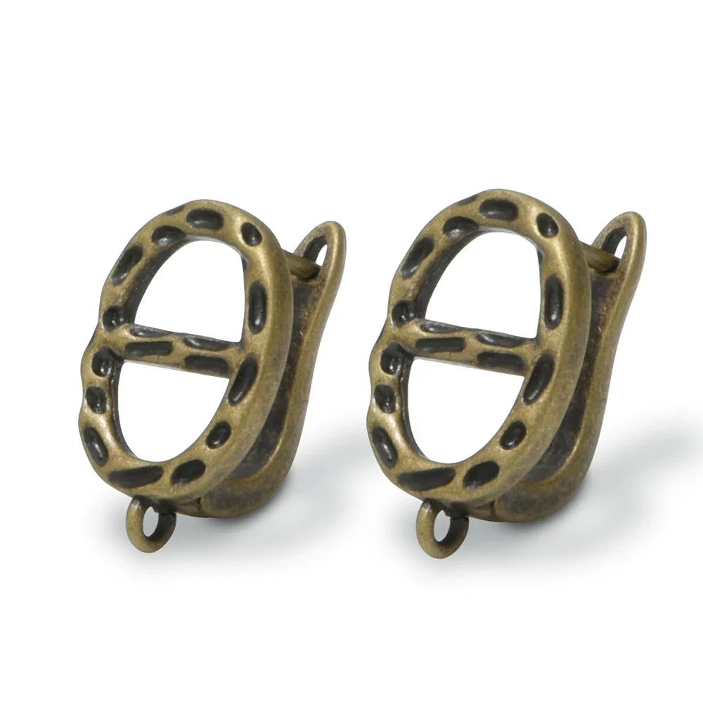 1 Pair NEW Cross Antique Bronze Brass Earring Clasps Hooks Accessories For DIY Woman Earring  Jewelry Making Supplies