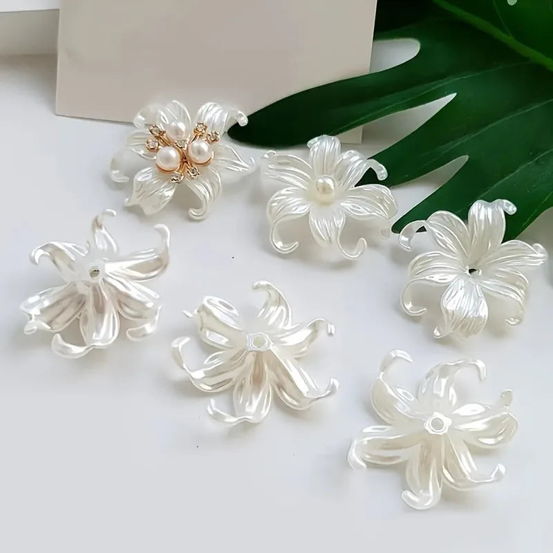 Iris Flower Plastic Beads for DIY Jewelry Making - Ideal for Handcrafted Necklaces, Earrings & Keychains,Jewelry Making Supplies