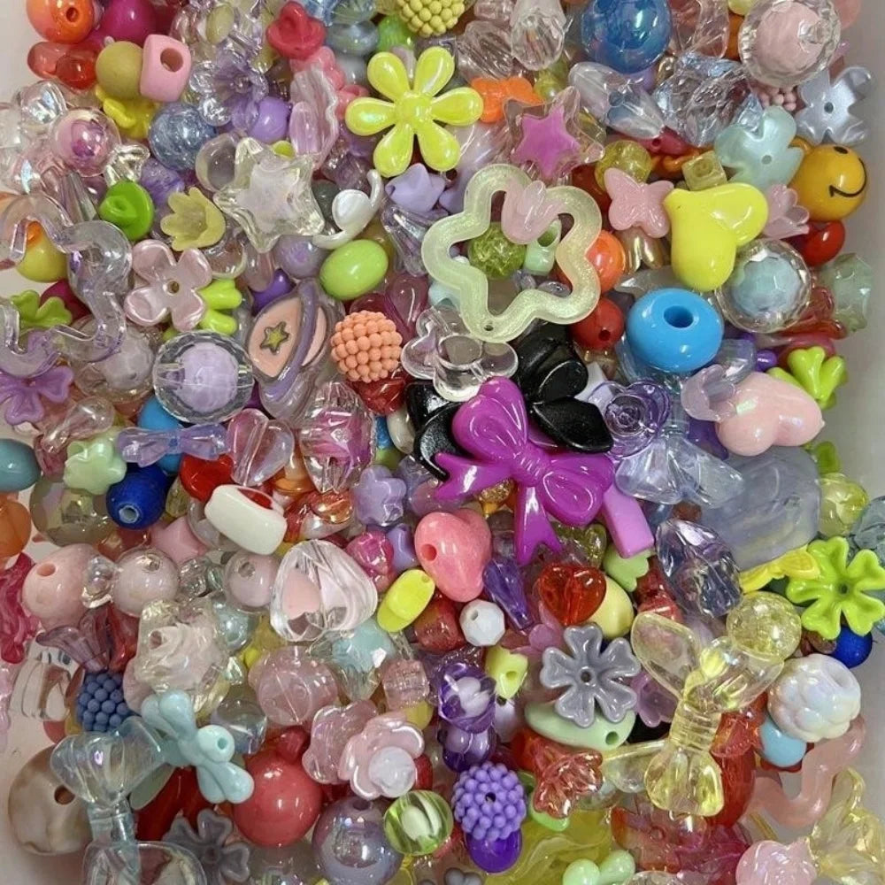 50g/pack Mixed Style Mixed Color Acrylic Loose Beads For Bracelet Necklace Jewelry Making Supplies DIY Handmade Accessory