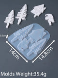 Christmas Decor Star Candle Holder Silicone Mold DIY Christmas Tree Angel Elk Santa Claus Candlestick Plaster Resin Craft Molds
