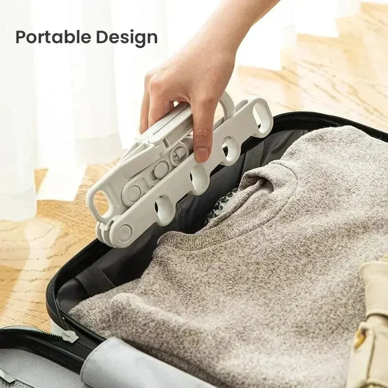 Portable Foldable 5-Hole Clothes Hanger, Outdoor Travel Drying Rack for Hotel Camping Hiking