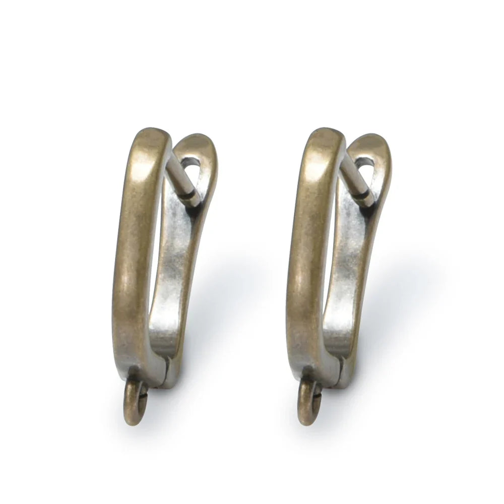 1 Pair NEW Cross Antique Bronze Brass Earring Clasps Hooks Accessories For DIY Woman Earring  Jewelry Making Supplies