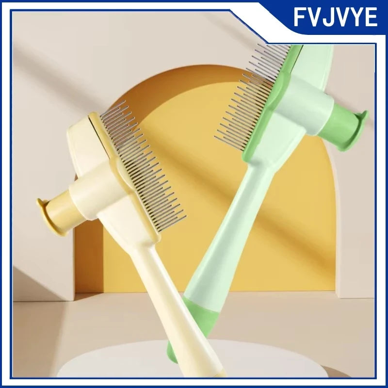 Dog Comb Pet Hair Remover One Button Dogs Brush Self-cleaning Cat Brush Massage Combs for Dog Grooming Brushes for Pet Products
