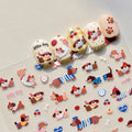 New Lovely Sausage Dog Self Adhesive Nail Art Stickers Cartoon Manicure Decals Creative DIY Decoration Nail Art Stickers Gifts