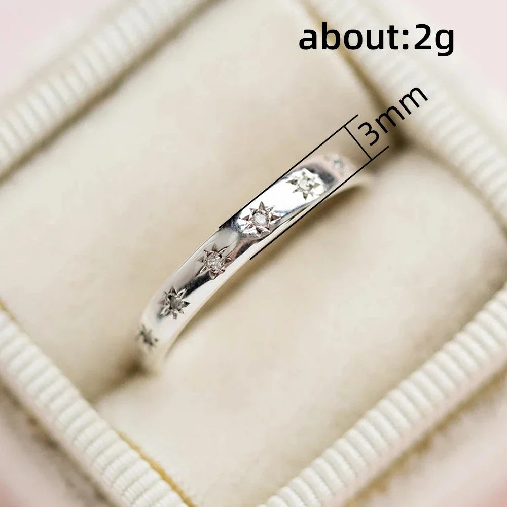 CAOSHI Simple Delicate Design Rings for Women Shiny CZ Gift All Match Trend Accessories for Daily Life Exquisite Women Jewelry