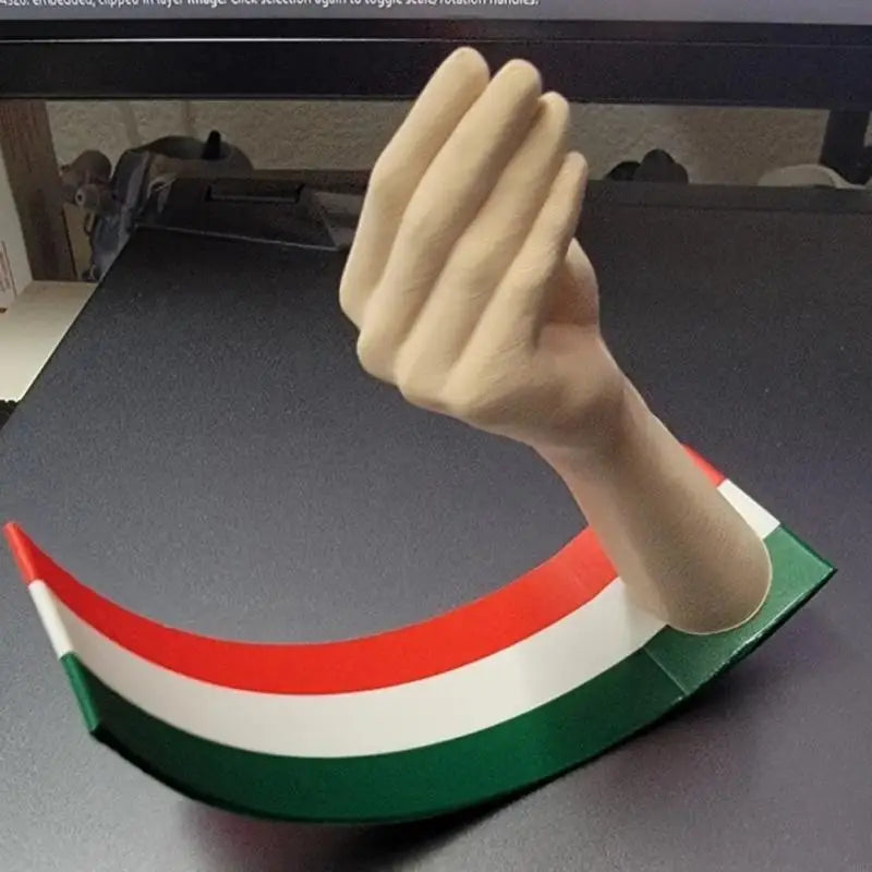 Funny Italian Hand Motion Sculpture Swinging Hand Ornament Decorative Desk Accent Perfect Gift for Travel Enthusiasts A0KF