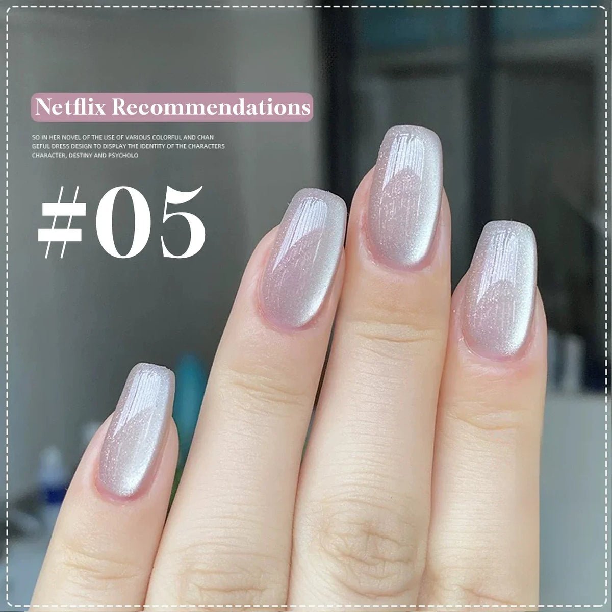 1-16PCS White Moonlight Glass Bead Nail Cat's Eye Gel Magnetic Satin Gel Polish 16-Colors Soak Off Glitter Manicure Varnish