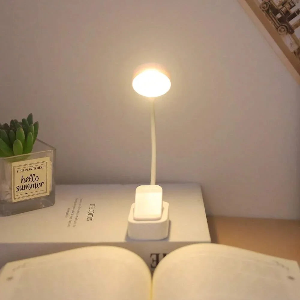 Mini LED Reading Book Light Table Lamp 3 Modes Adjustable Eye Protection Clip-On Study Reading Lamp for Travel Bedroom Book