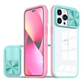 Slide Camera Lens Protection Case For iPhone 15 14 11 12 13 Pro XS Max XR 7 8 Plus SE Soft Bumper Shockproof Clear Hard PC Cover