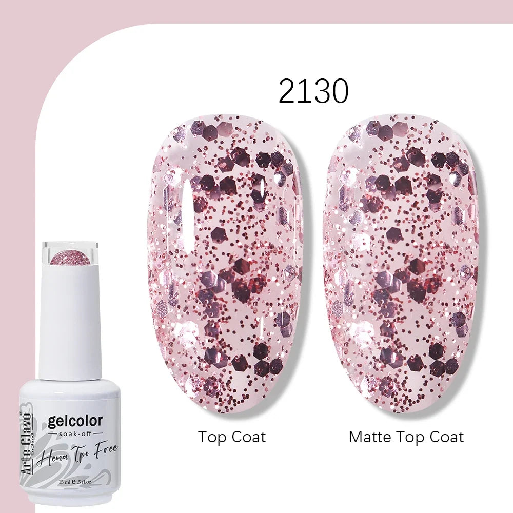 Arte Clavo HEMA TPO FREE 15ml UV LED Gel Nail Polish Soak Off Semi Permanent Daily Wear Universal Color For All Seasons Manicure