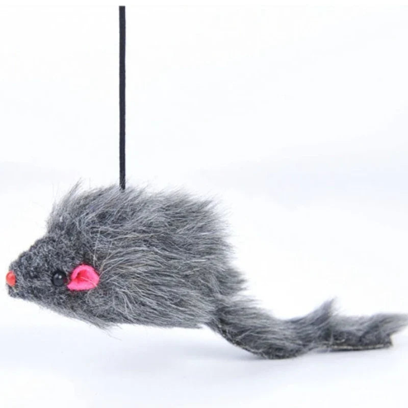 Interactive Cat Toy Hanging Clip Door Plush Mouse Self-playing Hanging Door Kitten Toy Elastic Clip Door Swing Hanging Cat Toy