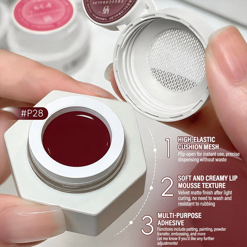 Nail Air Cushion Patting Gel, No Wash High Saturation Solid Color Gradient Shading, Offline Nail Salon Specific UV Nail Polish