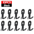 1/20pcs Mini Stainless Steel J-shaped Hook with Screw Items Key Rack Wall Punching Hook Kitchen Accessories Bathroom Hardware